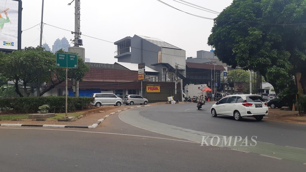 Pertigaan Jalan Senopati, Kebayoran Baru, Jakarta Selatan, Minggu (27/10/2019). GR, pengemudi Toyota Fortuner, mengintimidasi Ari, pengemudi Honda Brio, di Jalan Senopati, Minggu (12/2/2023) dini hari.