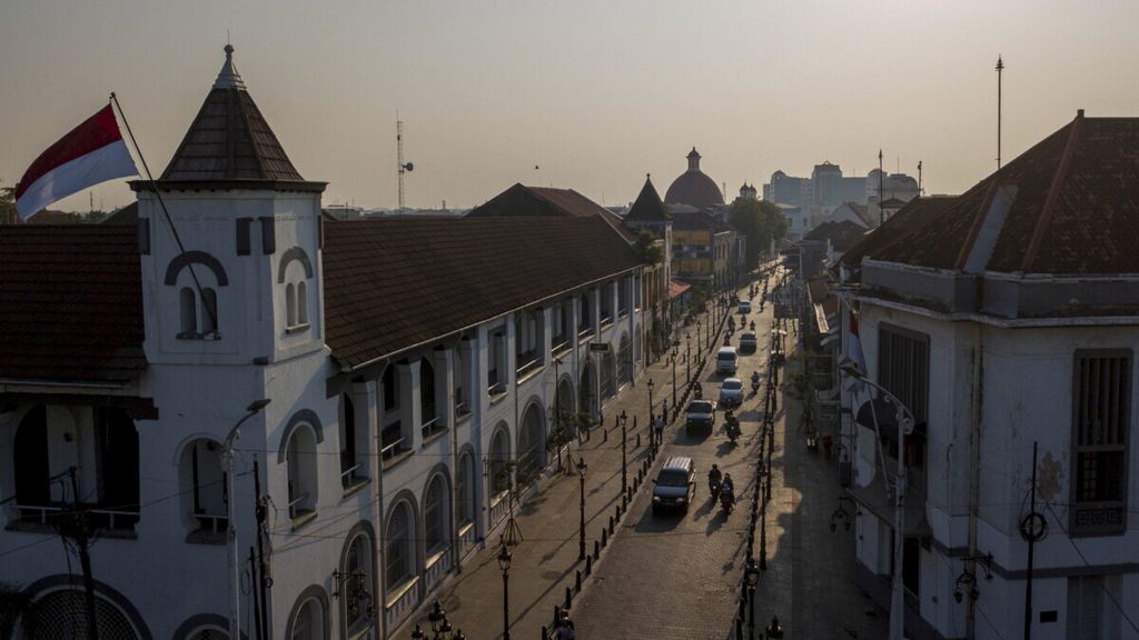 Kota Lama Semarang sarat dengan bangunan kolonial, Rabu (25/9/2019).