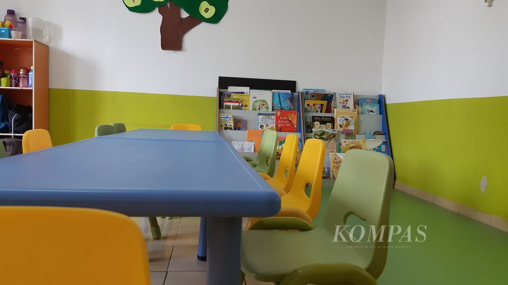 Salah satu ruangan di tempat penitipan anak atau <i>daycare </i>di Sudirman Park, Jakarta Pusat, Jumat (21/2/2020).