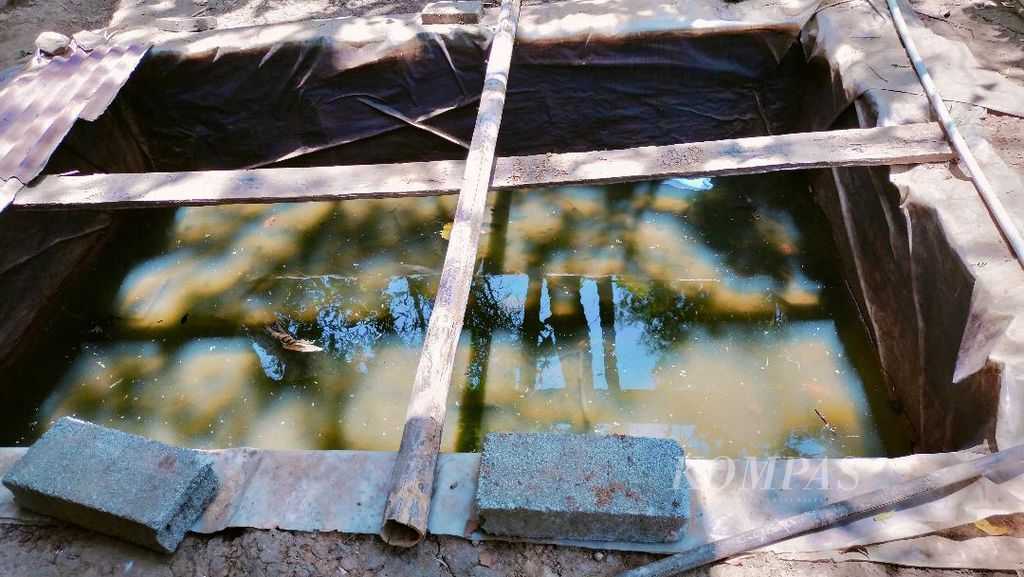 Bak penampung air hujan di Dusun Butuh, Desa Candirejo, Kecamatan Borobudur, Kabupaten Magelang, Selasa (26/9/2023).