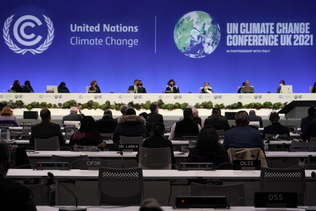 Pembukaan Prosedur KTT Iklim PBB COP26 di Glasgow, Skotlandia, Minggu, 31 Oktober 2021.