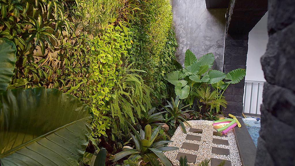 Pemanfaatan taman untuk menghiasi rumah Reindel Zulfikar Ngabito di kawasan Cilandak, Jakarta, Selasa (3/10).