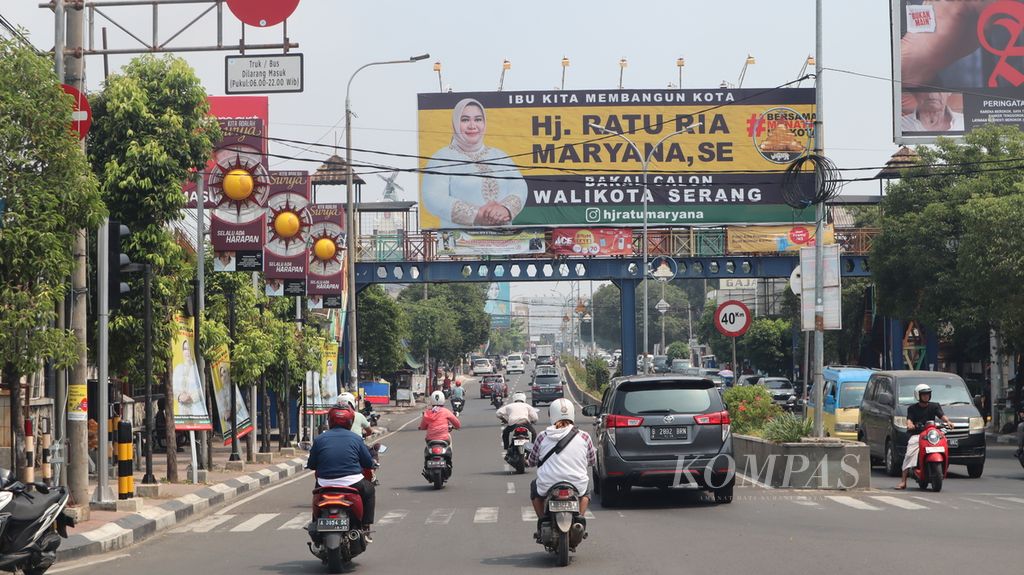 Suasana salah satu ruas jalan di Kota Serang, Banten, Rabu (31/7/2024). 