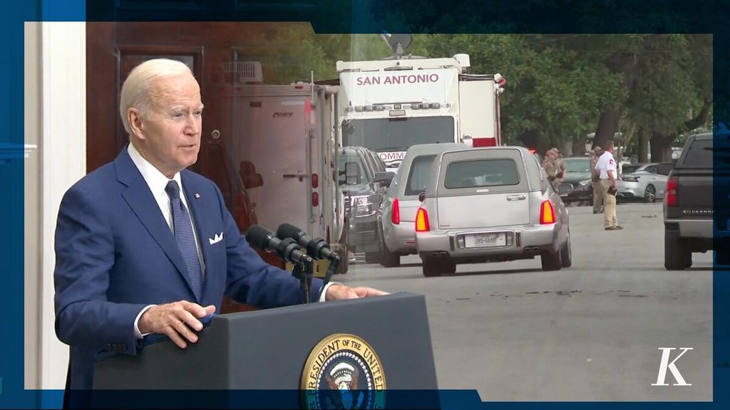 Presiden AS Joe Biden meminta pembatasan baru senjata api. Hal ini menjadi respons emosional Biden atas tragedi penembakan di sekolah dasar Robb, Uvalde, Texas, 24 Mei 2022. 