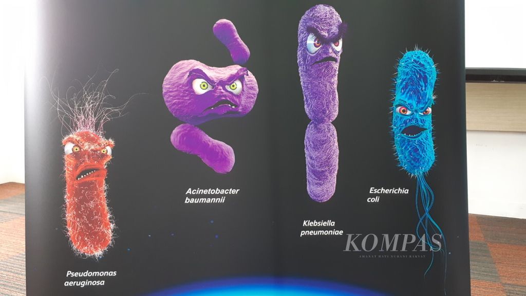 Gambar beberapa bakteri yang telah kebal terhadap antibiotik jika dilihat di bawah mikroskop yang telah dimodifikasi.