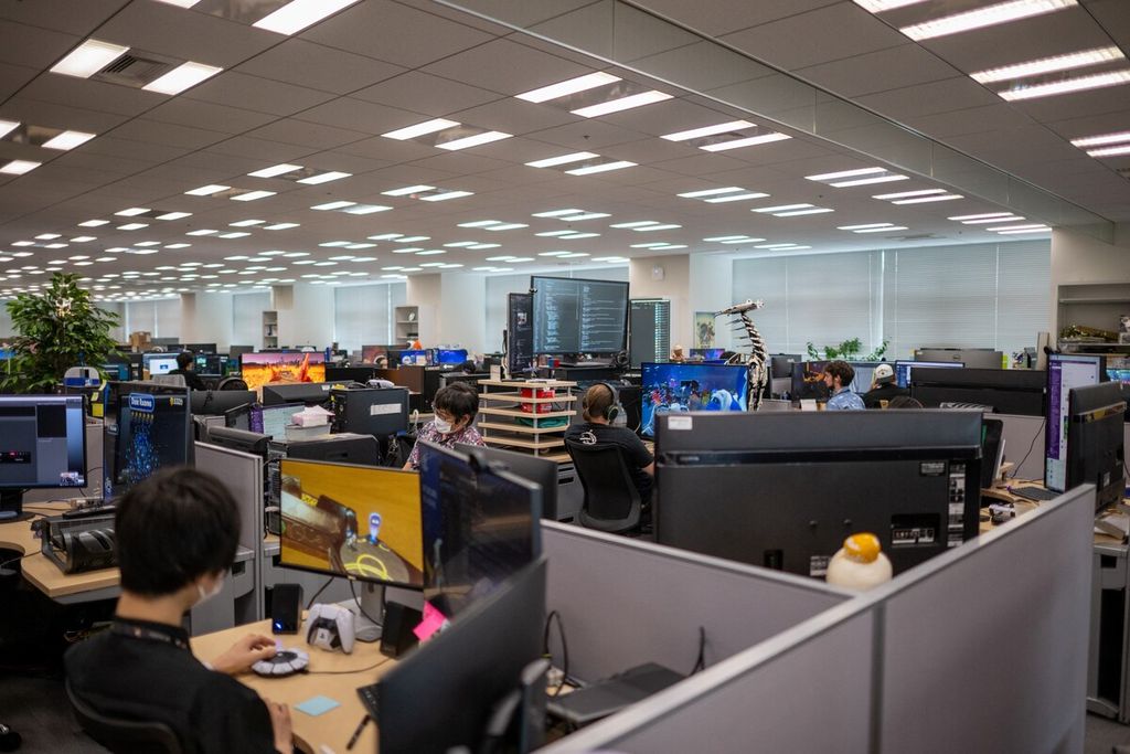 Foto kantor studio  di Tokyo, Jepang, pada 29 Agutus 2024. 