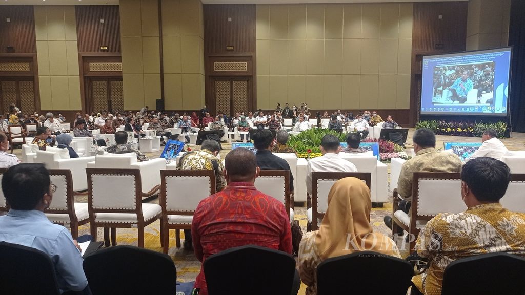 Rapat koordinasi TKPR Jabodetabekpunjur di Jakarta, Rabu (7/12/2022). Rapat membahas masalah strategis dan penyelesaiannya.