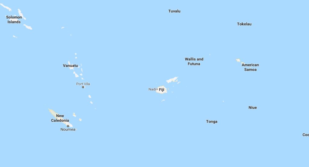 Peta Negara-negara Kepulauan di Samudra Pasifik