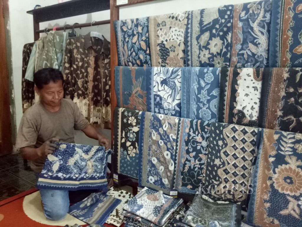 Various Ciwaringin batik motifs from Cirebon Regency, West Java..