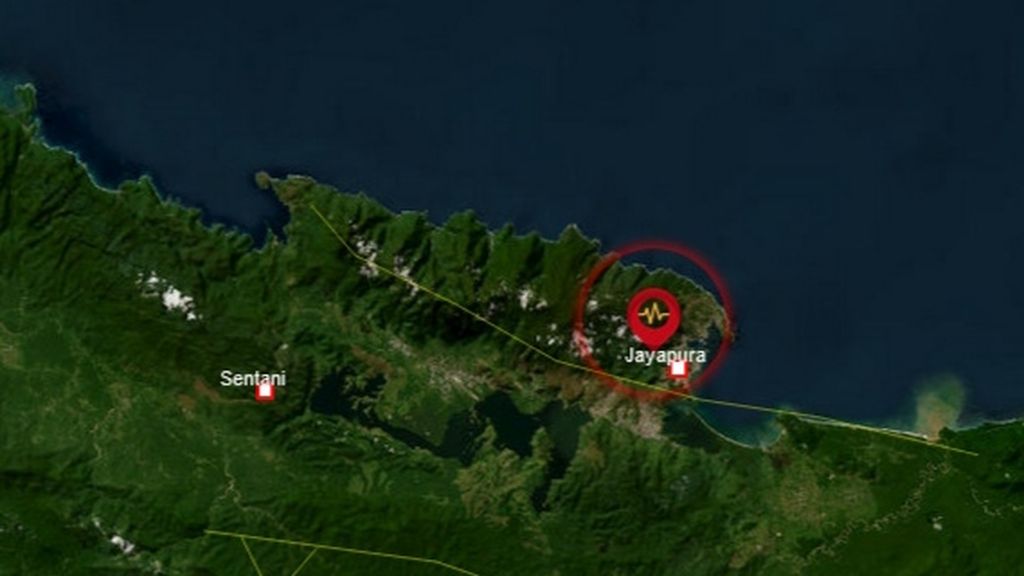 Infografis gempa bumi di Kota Jayapura, Papua, pada Jumat (10/2/2023), dengan kekuatan magnitudo 4,0.