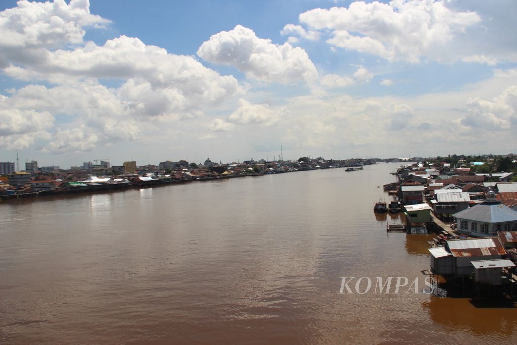 Sungai Kapuas di Kota Pontianak, Kalimantan Barat.