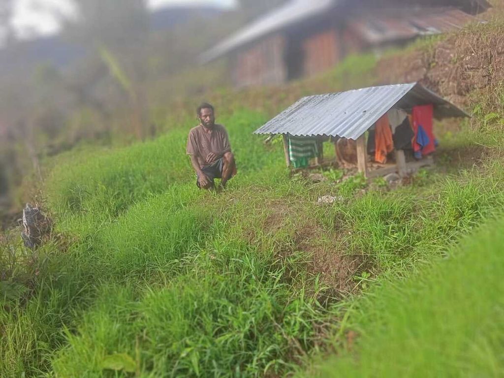 Kondisi masyarakat di Distrik Amuma, Kabupaten Yahukimo, Papua Pegunungan, saat bencana kelaparan melanda September-Oktober 2023.
