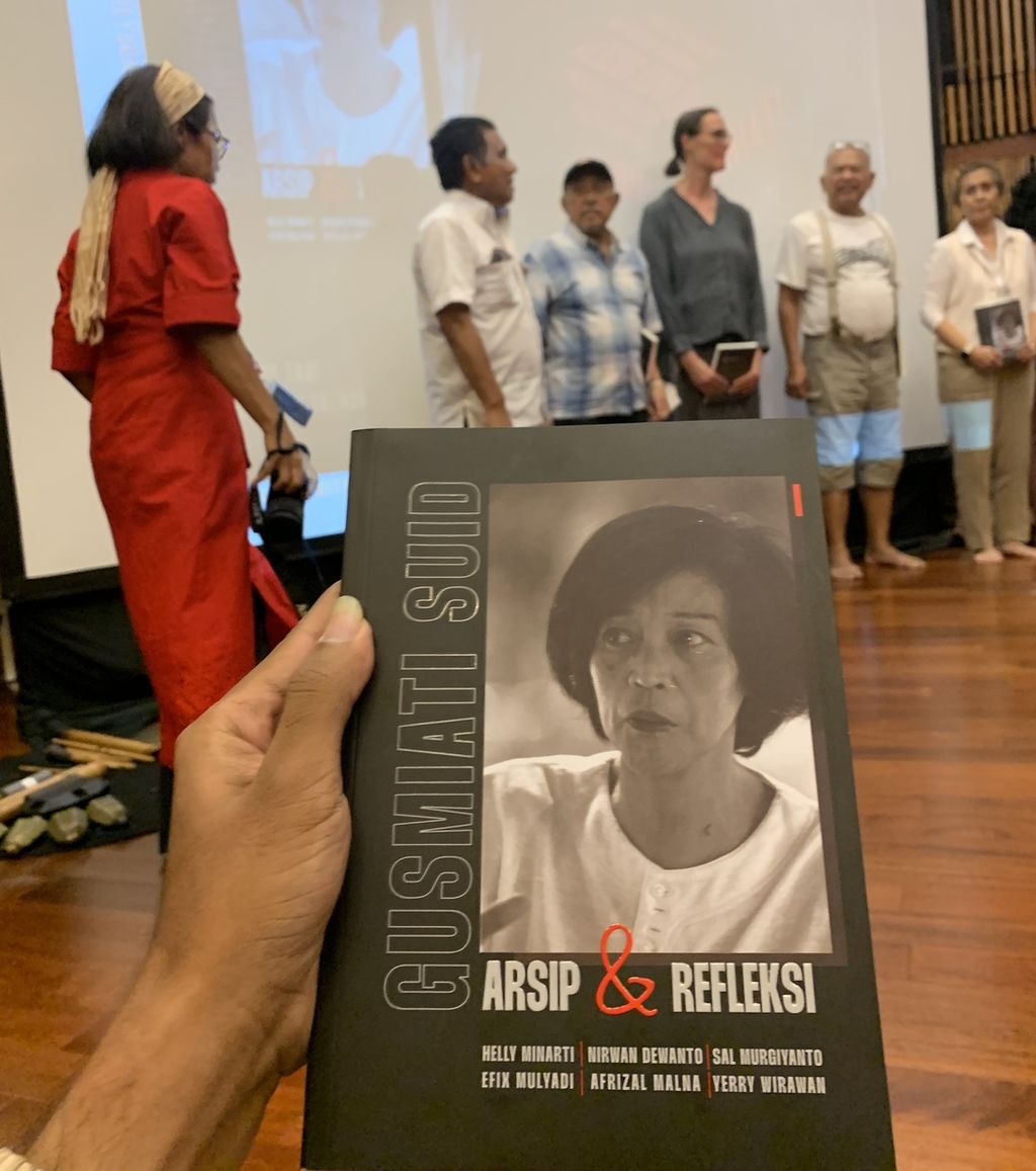 Acara peluncuran buku <i>Gusmiati Suid: Arsip dan Refleksi</i> di Jakarta, Sabtu (24/6/2023).