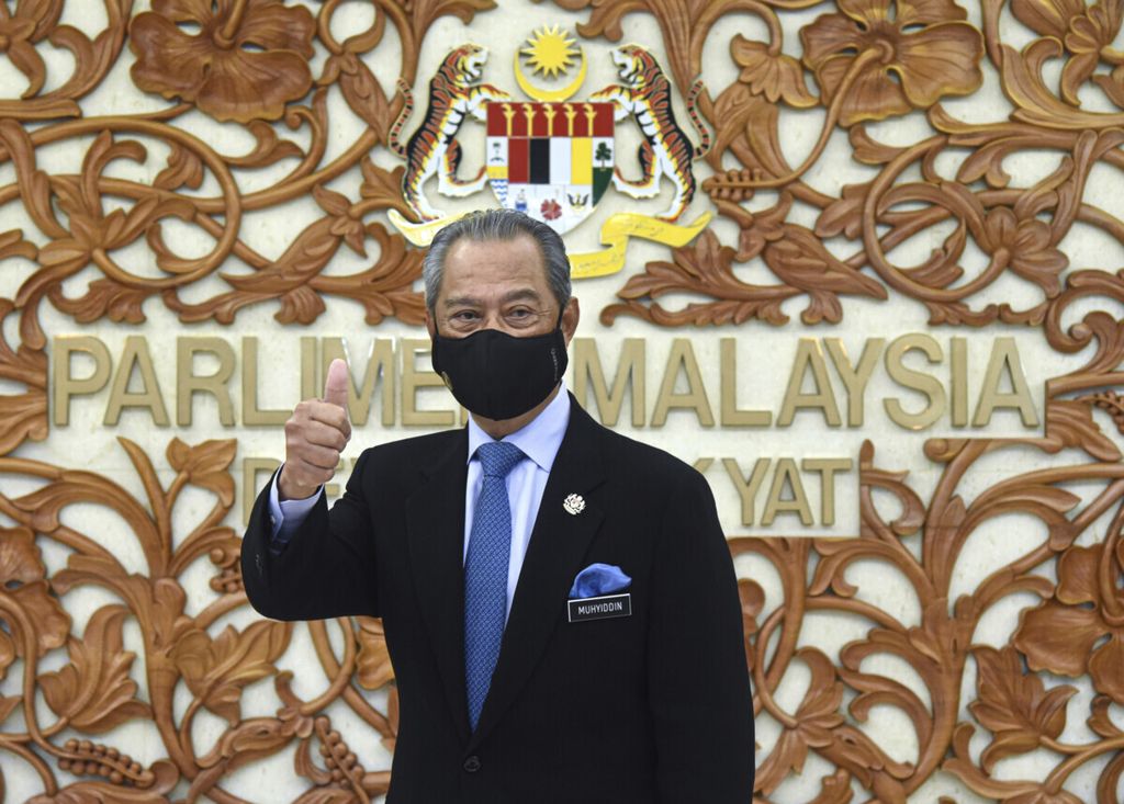 Muhyiddin Yassin saat masih menjabat Perdana Menteri Malaysia, difoto pada 26 November 2020. 