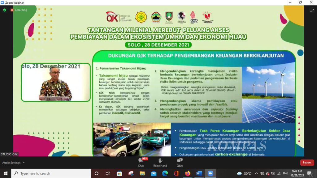 Otoritas Jasa Keuangan (OJK) mengidentifikasi taksonomi hijau industri untuk memudahkan kegiatan industri yang mendorong ekonomi hijau di Indonesia.