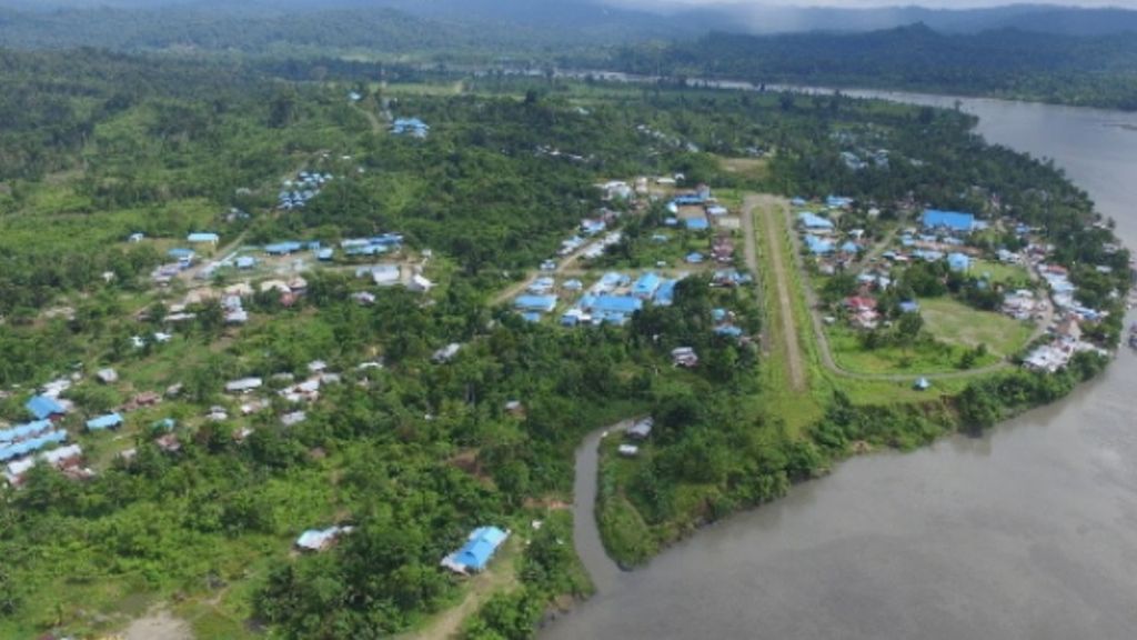 Tampak daerah Kasonaweja yang berada di pusat Kabupaten Mamberamo Raya di Provinsi Papua.