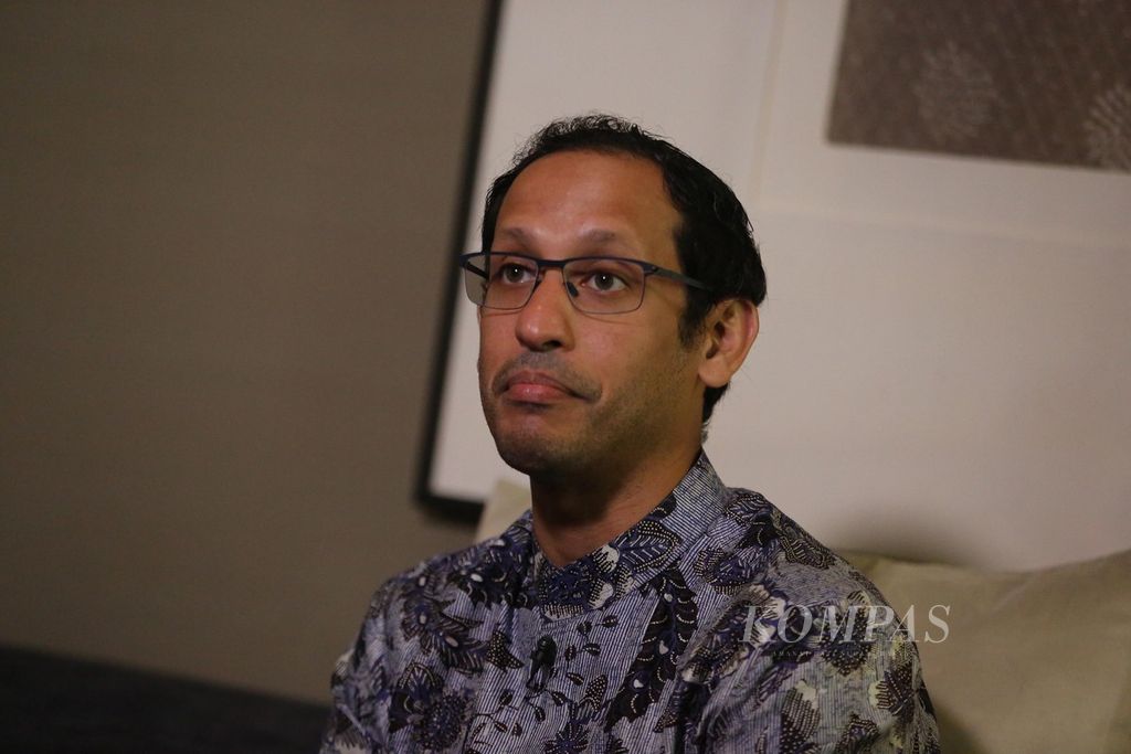 Menteri Pendidikan, Kebudayaan, Riset, dan Teknologi Nadiem Anwar Makarim