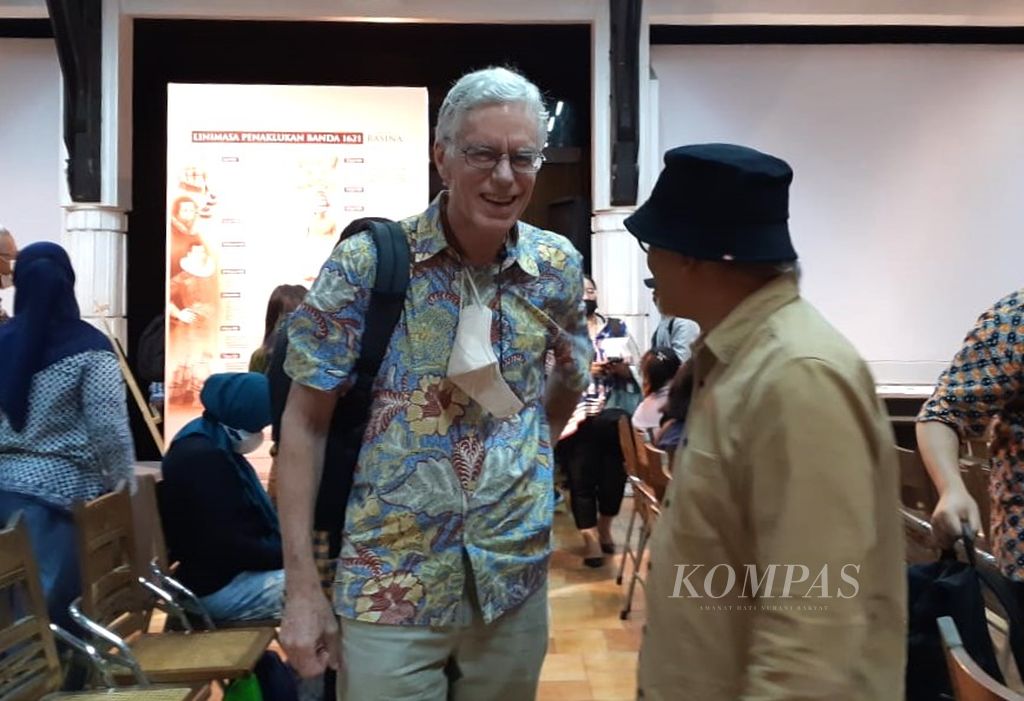 Sejarawan Peter Carey di Bentara Budaya Jakarta, Jumat (10/3/2022).