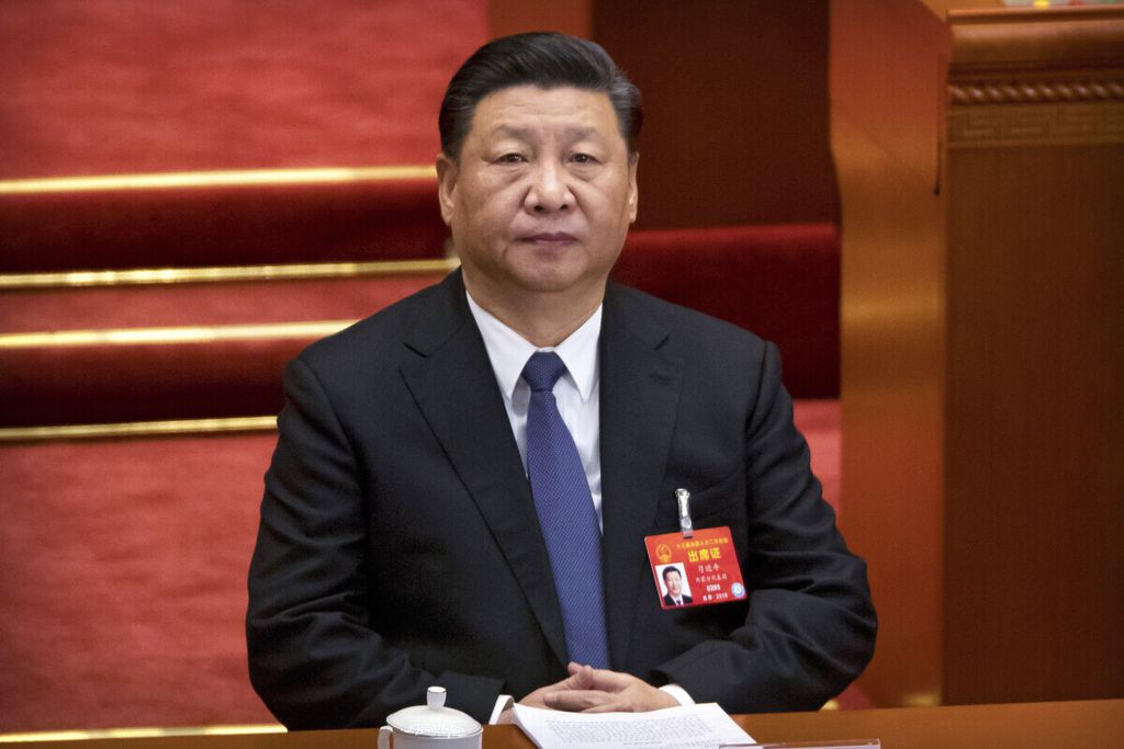 Presiden China Xi Jinping menghadiri sidang paripurna Kongres Rakyat China di Beijing, 12 Maret 2019.