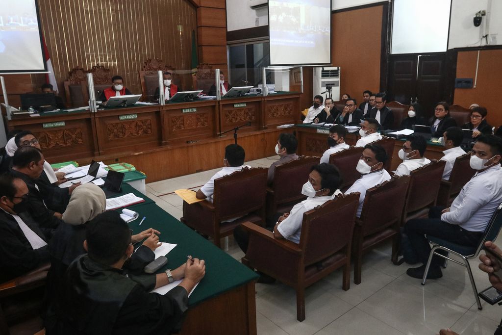 Suasana sidang lanjutan Ferdy Sambo dan Putri Candrawathi di Pengadilan Jakarta Selatan, Selasa (29/11/2022). 