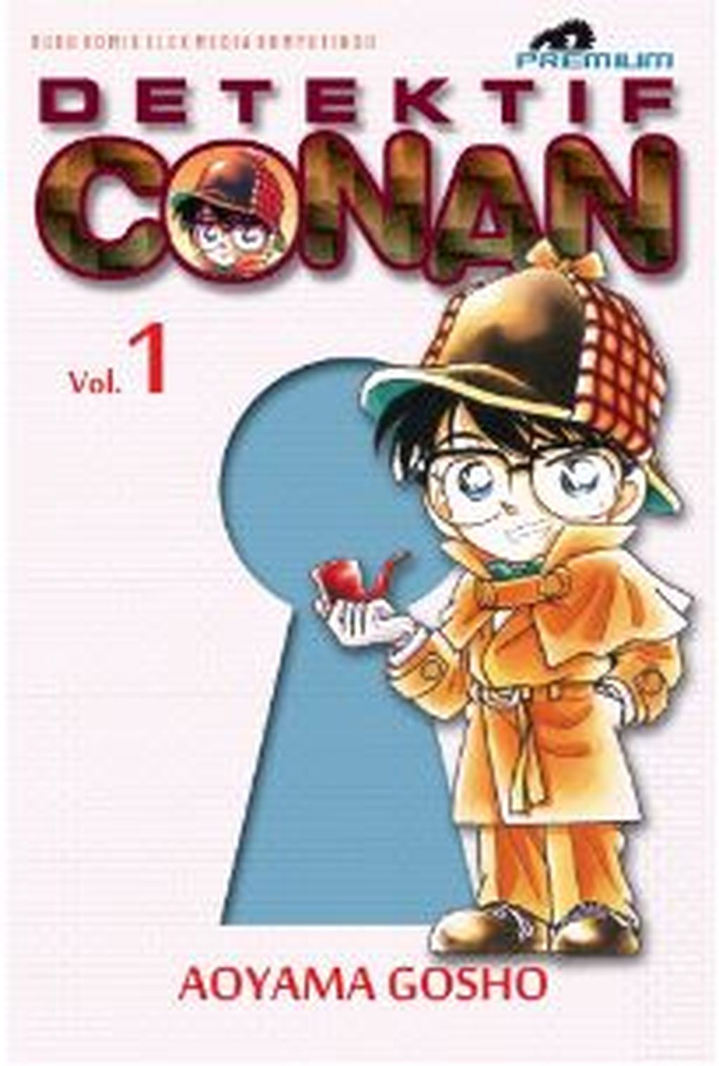 Halaman depan <i>Detektif Conan </i>seri 1 yang dicetak ulang dan dijual di Gramedia.com