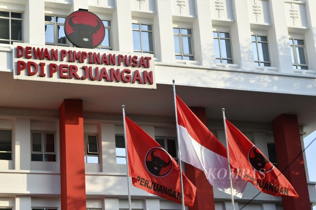Suasana Kantor DPP PDI Perjuangan di Jakarta, Rabu (19/6/2019). 