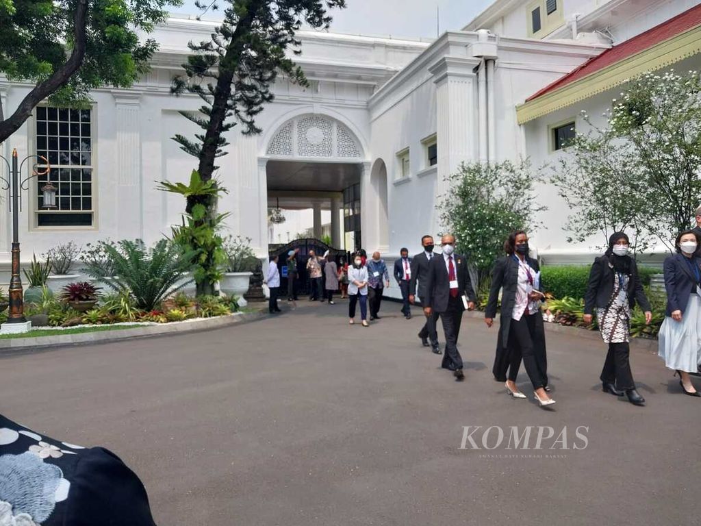 Delegasi ASEAN US Business Council di Kompleks Istana Kepresidenan, Jakarta, Rabu (24/8/2022).