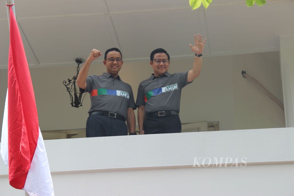 Bakal calon presiden Anies Baswedan dan bakal calon wakil presiden Muhaimin Iskandar dari Koalisi Perubahan akhirnya mengumumkan susunan Tim Pemenangan Nasional Amin pada Selasa (14/11/2023) di Jakarta.