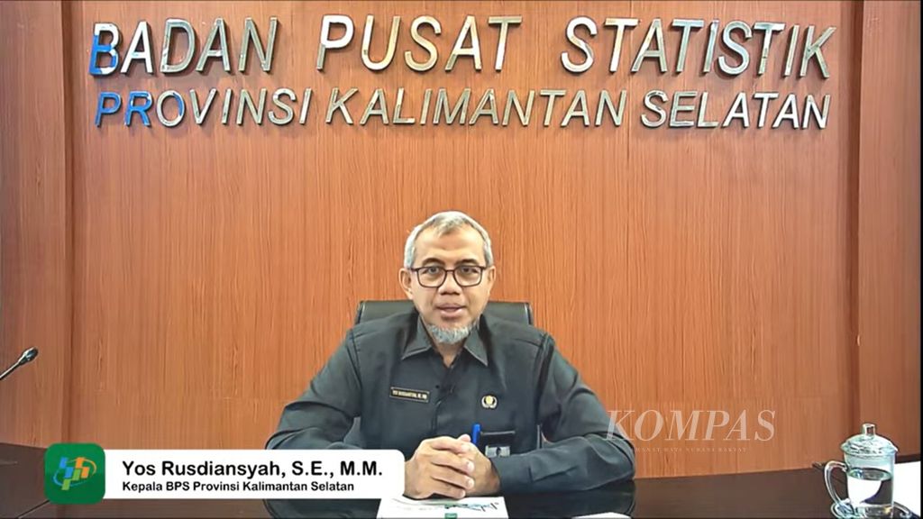Kepala Badan Pusat Statistik Provinsi Kalimantan Selatan Yos Rusdiansyah di Banjarbaru, Senin (3/10/2022).