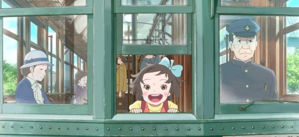 Totto-Chan ketika berangkat sekolah dengan kereta api.
