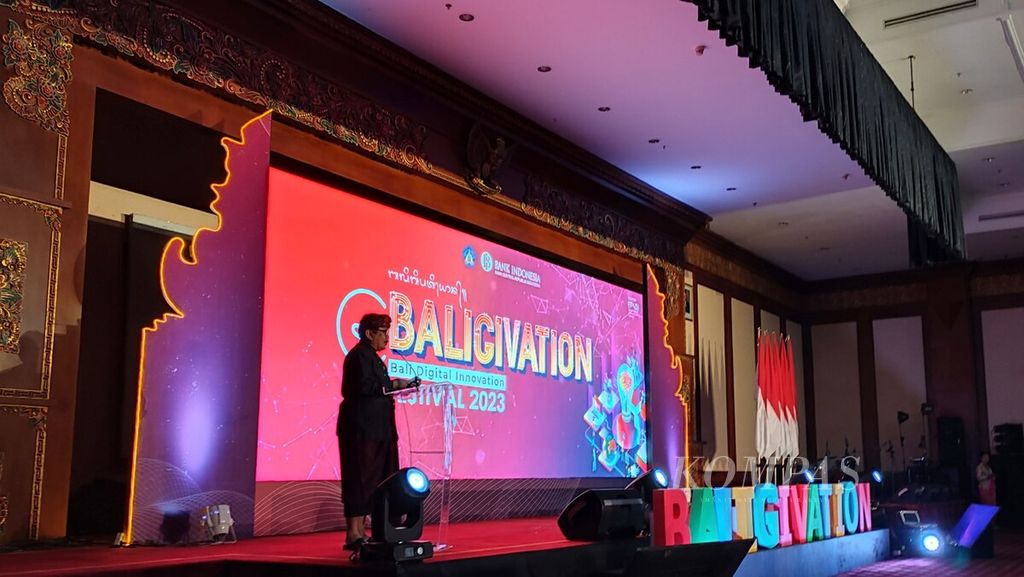 Bank Indonesia menggelar Bali Digital Innovation (Baligivation) Festival 2023, Kamis (9/3/2023). Wakil Gubernur Bali Tjokorda Oka Artha Ardana Sukawati memberikan sambutan dalam pembukaan Baligivation Festival 2023.