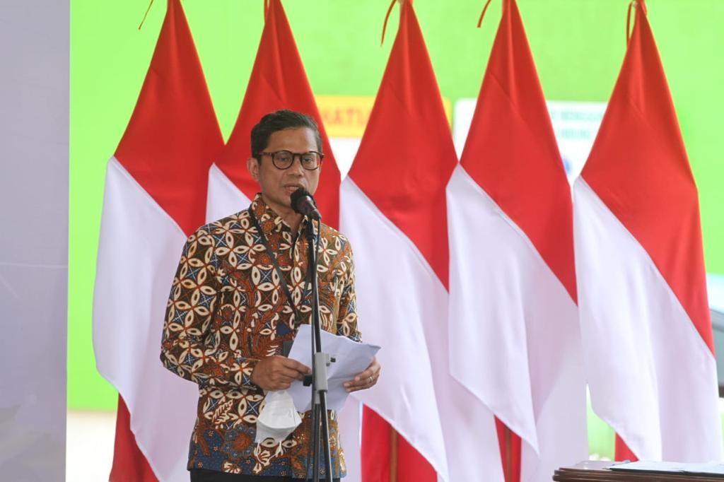 Wakil Menteri BUMN Pahala Nugraha di PT Enero, Mojokerto, Jumat (4/11/2022).