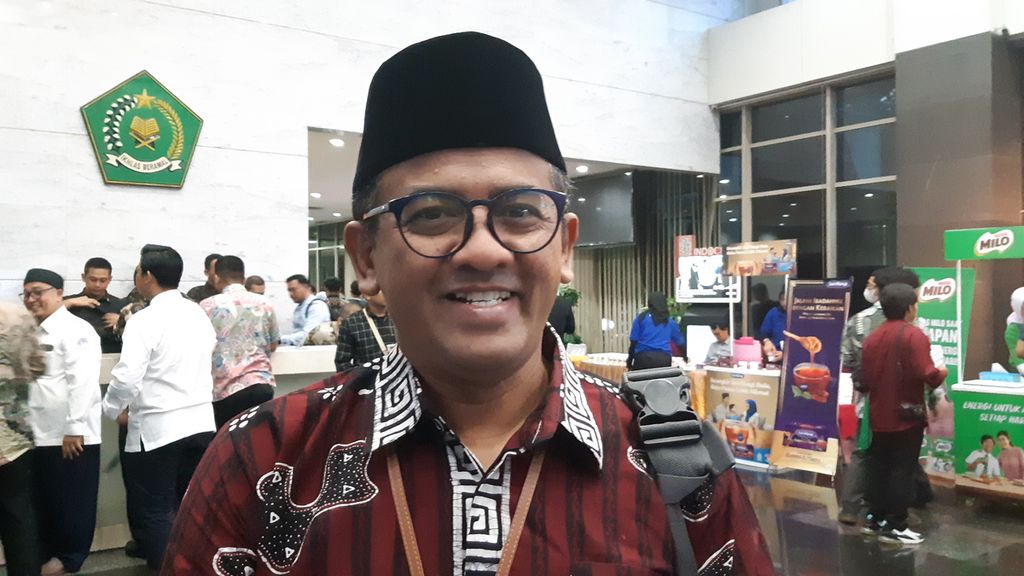 Direktur Utama Inisiatif Zakat Indonesia Wildhan Dewayana menghadiri acara Festival Ramadhan di Kementerian Agama, Jakarta, Jumat (22/3/2024).