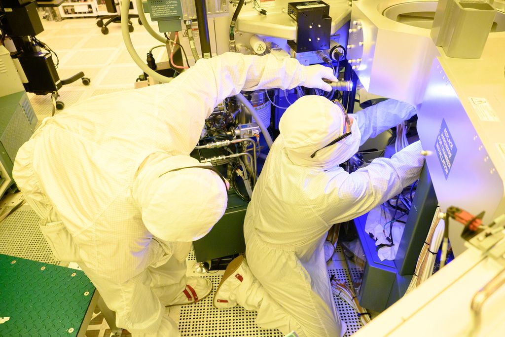 Produksi semikonduktor di pabrik Intel di Rio Rancho, New Mexico, Amerika Serikat, pada Januari 2024.
