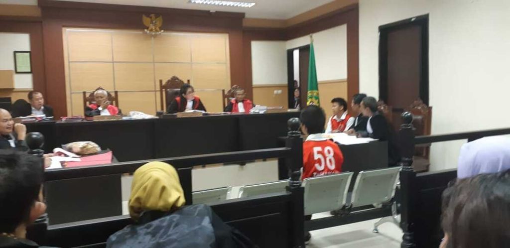 Pengadilan Negeri Tangerang, di Jalan TMP Taruna, Kota Tangerang, Banten, kembali menggelar sidang perkara narkoba kepemilikan 0,23 gram sabu dengan terdakwa Hau Hau Wijaya dan Wendra Purnama alias Enghok (22), Senin (1/4/2019).
