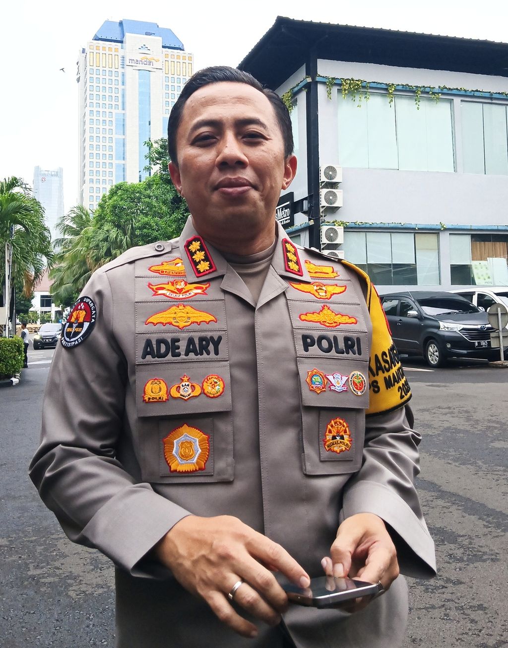 Head of Public Relations of the Jakarta Metropolitan Police, Commissioner Ade Ary Syam Indradi, was met at the Jakarta Metropolitan Police headquarters on Tuesday (5/3/2024).