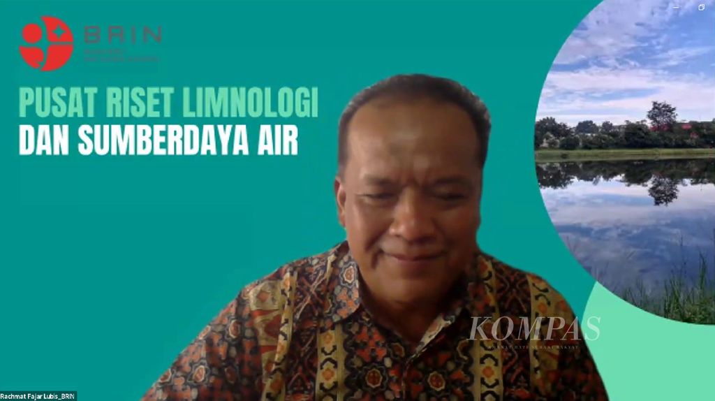 Ketua Kelompok Riset Interaksi Air Tanah, Pusat Riset Limnologi dan Sumber Daya Air (PRLSDA) Badan Riset dan Inovasi Nasional (BRIN), Rachmat Fajar Lubis.