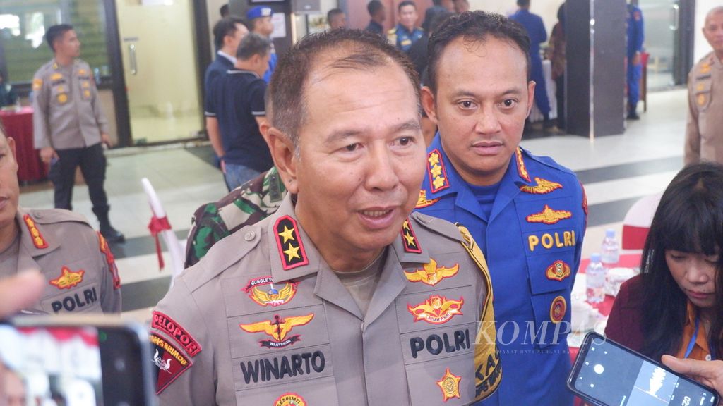 Kepala Kepolisian Daerah Kalimantan Selatan Inspektur Jenderal Winarto di Banjarmasin, Jumat (16/2/2024).