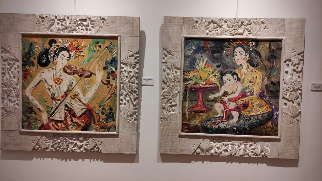 Karya maestro Nyoman Gunarsa dipamerkan di Griya Santrian Art Gallery, Sanur, Kota Denpasar, Bali, mulai Jumat (24/2/2023). 