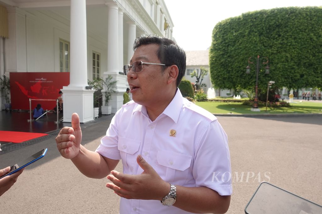 Kepala Badan Pangan Nasional Arief Prasetyo Adi di Kompleks Istana Kepresidenan Jakarta, Senin (6/11/2023).
