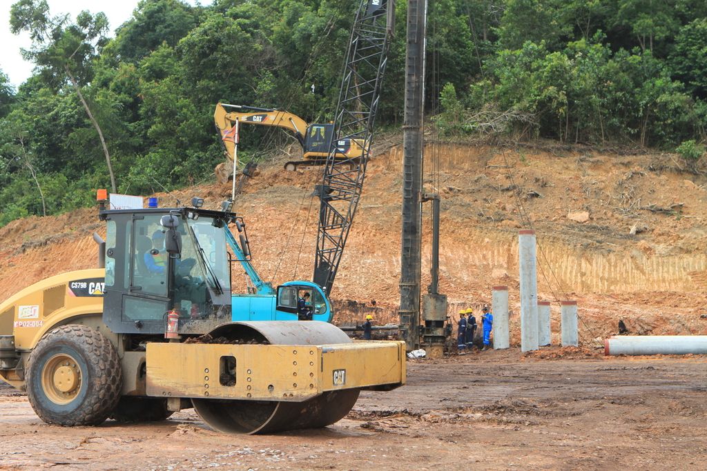 Lokasi pembangunan proyek gasifikasi batubara di Kawasan Industri Tanjung Enim, Tanjung Lalang, Tanjung Agung, Muara Enim, Sumatera Selatan, Januari 2022.  