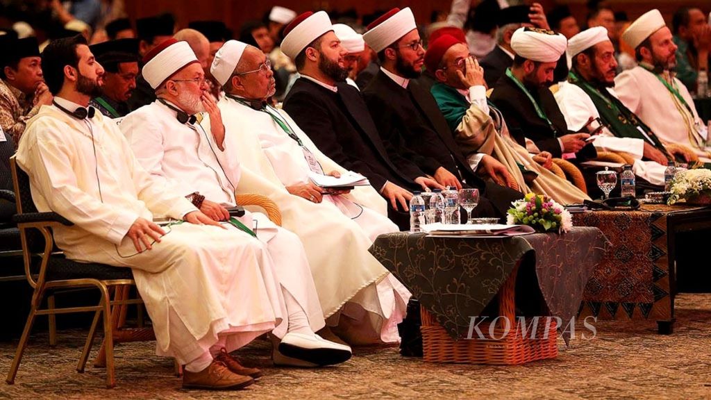 Ulama dari sejumlah negara mengikuti Pertemuan Tingkat Internasional Pemimpin Islam Moderat di Jakarta, Senin (9/5/2016). Acara  itu diharapkan dapat berperan untuk menyelesaikan konflik antarnegara Islam dan mengembalikan wajah Islam yang penuh kedamaian.