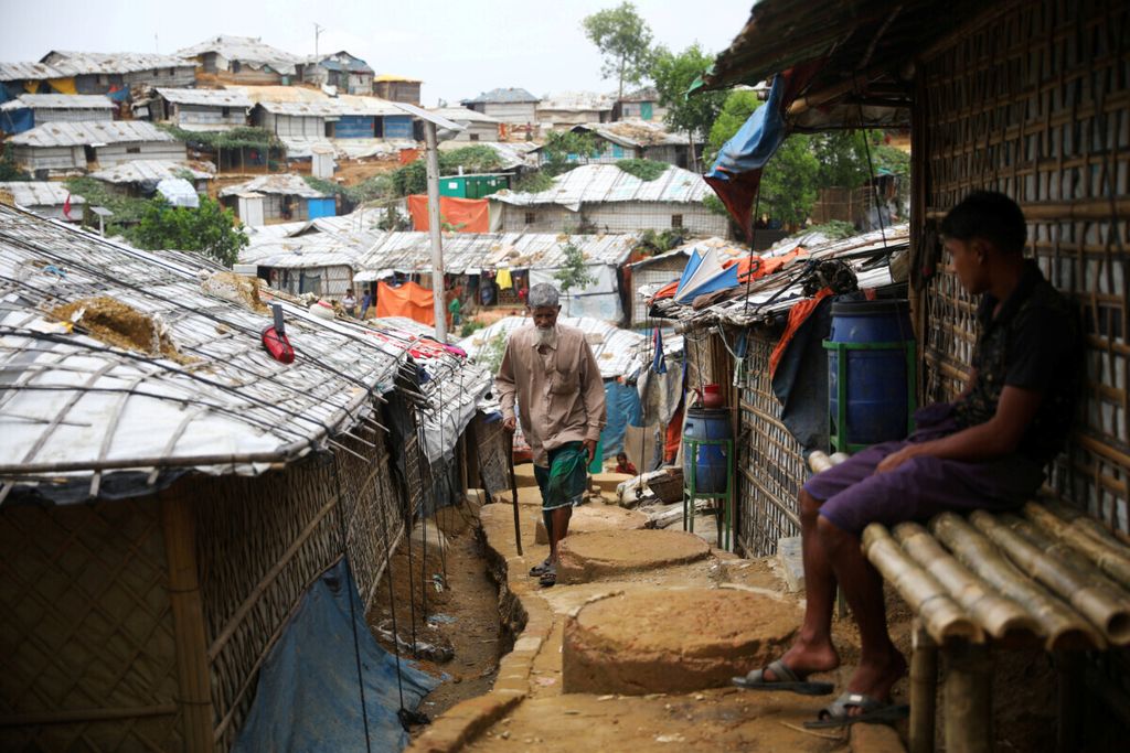 Suasana kemah pengungsi Rohingya di Cox's Bazaar, Bangladesh pada 7 Maret 2019.   
