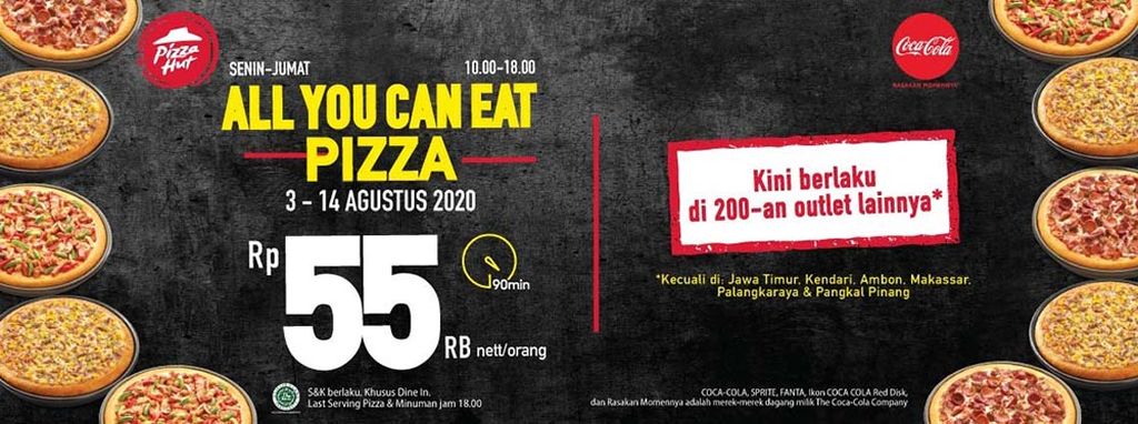 banner Pizza Hut Indonesia, All You Can Eat Pizza