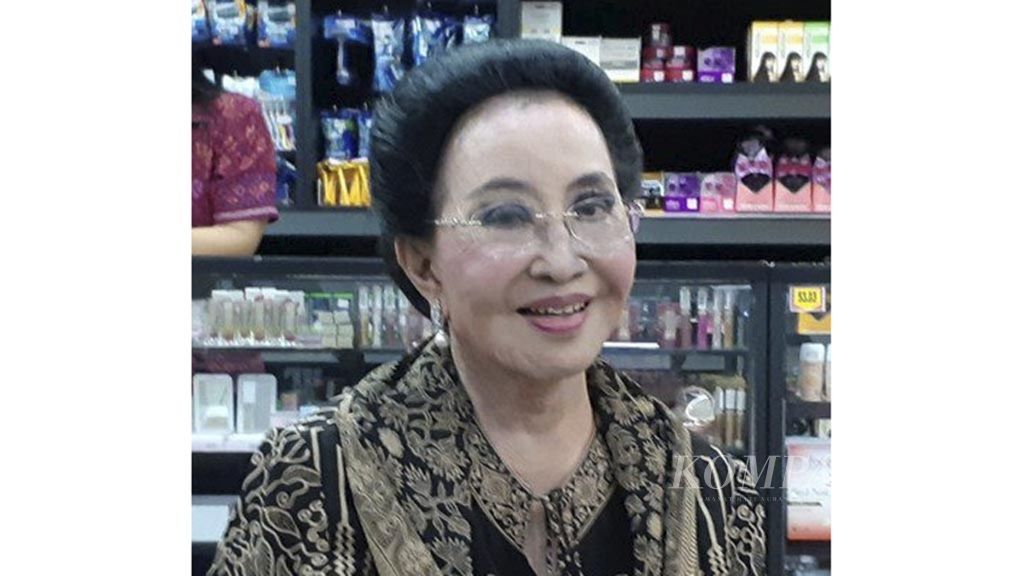 BRA Mooryati Soedibyo, pendiri PT Mustika Ratu Tbk, Juni 2019.