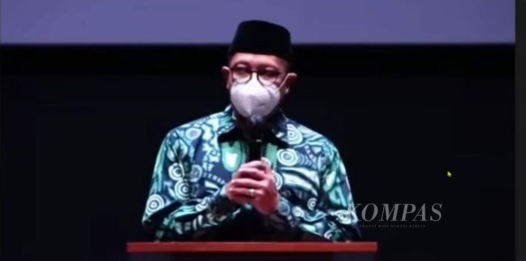 Menteri Agama RI periode 2014-2018 Lukman Hakim saat menghadiri Asosiasi Guru Pendidikan Agama Islam Indonesia (AGPAII) Summit, Sabtu (27/3/2021), di Jakarta. 