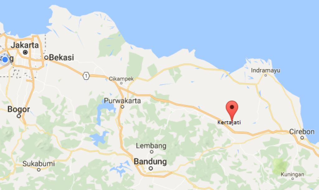 Peta lokasi Kertajati, Jawa Barat