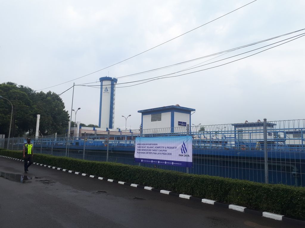 Instalasi Pengolahan Air (IPA) Buaran, Pondok Kelapa, Duren Sawit, Jakarta Timur, Kamis (2/2/2023).