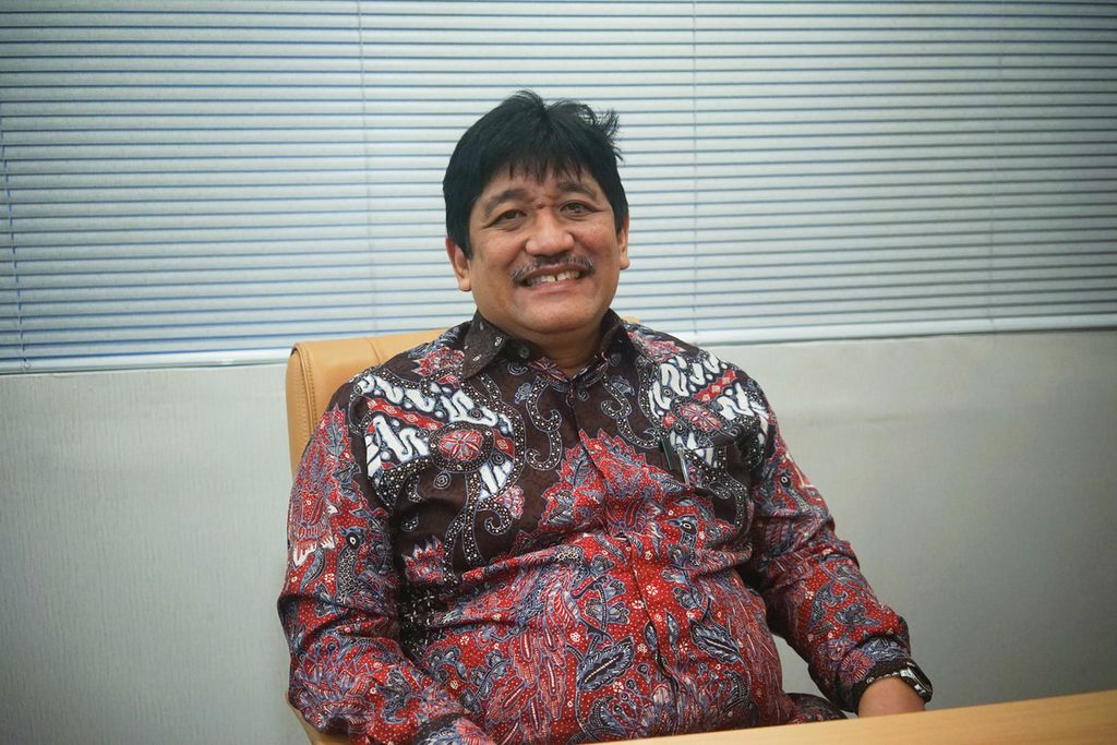 Budi Situmorang, Staf Ahli Menteri Bidang Pengembangan Kawasan Kementerian Agraria dan Tata Ruang/Badan Pertanahan Nasional, saat ditemui di Kantor Kementerian ATR/BPN, Jumat (28/4/2023).