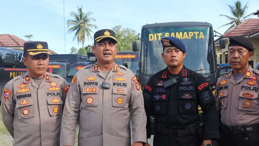 Kepala Kepolisian Resor Lampung Tengah Ajun Komisaris Besar Doffie Fahlevi Sanjaya saat memberikan keterangan pada media di Lampung Tengah, Selasa (22/11/2022).